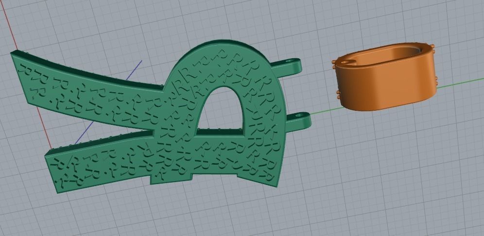 Pendant Letter R Model 2041 3D print model_4