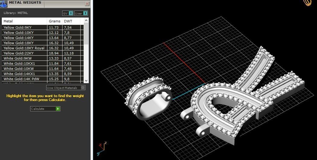Pendant Letter R Model 2041 3D print model_7