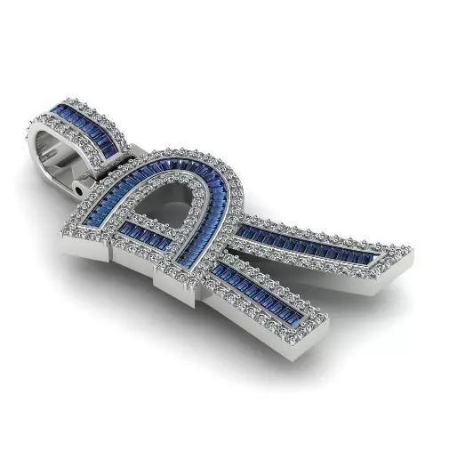 Pendant Letter R Model 2041 3D print model_0