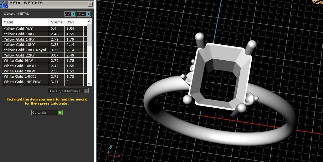Ring with Emerald stone Model 2040 3D print model_8