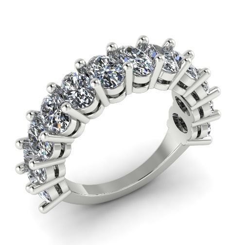 Ring with Oval stones Model 2039 3D print model_1