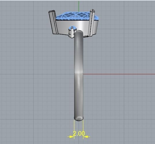 Pear stone ring Model 2036 3D print model_7