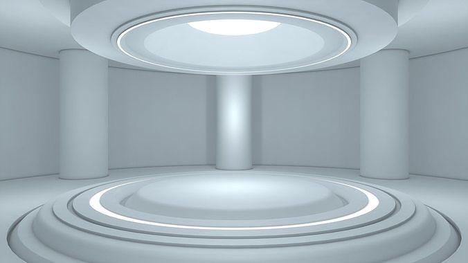 Sci Fi Room Low-poly 3D model