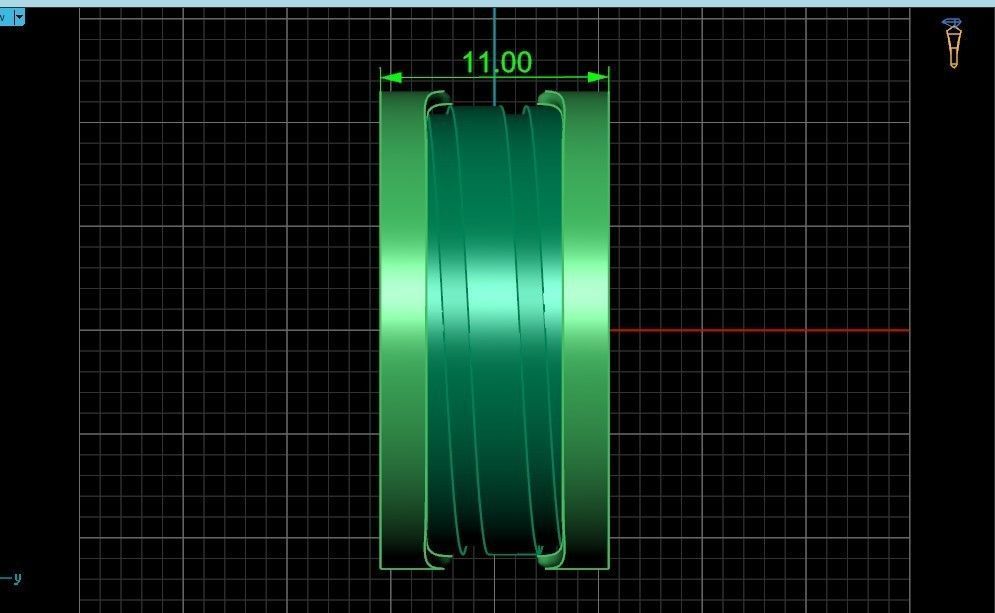 Ring bvlgari zero 1 spirals in two colors of gold without stones 3D print model_33