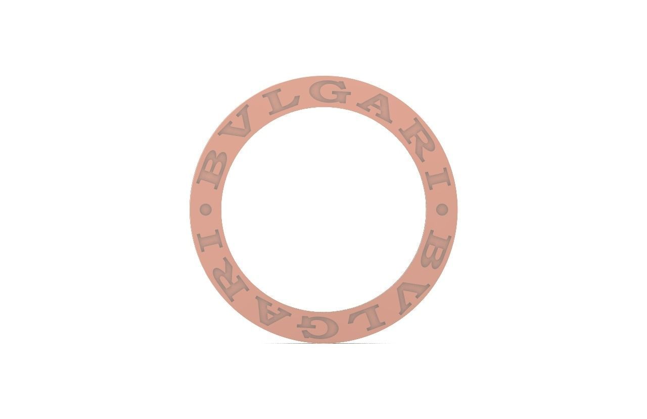 Ring bvlgari zero 1 spirals in two colors of gold without stones 3D print model_8