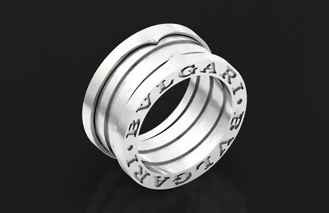 Ring bvlgari zero 1 spirals in two colors of gold without stones