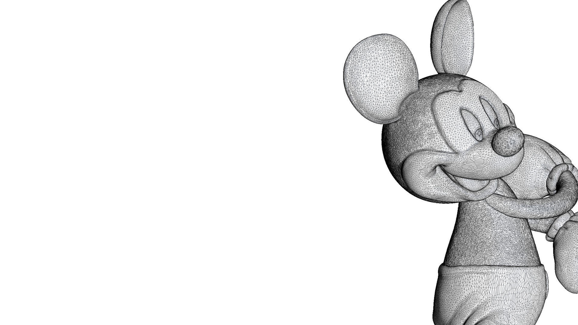 MICKEY MOUSE happy for 3D print STL 3D print model_16