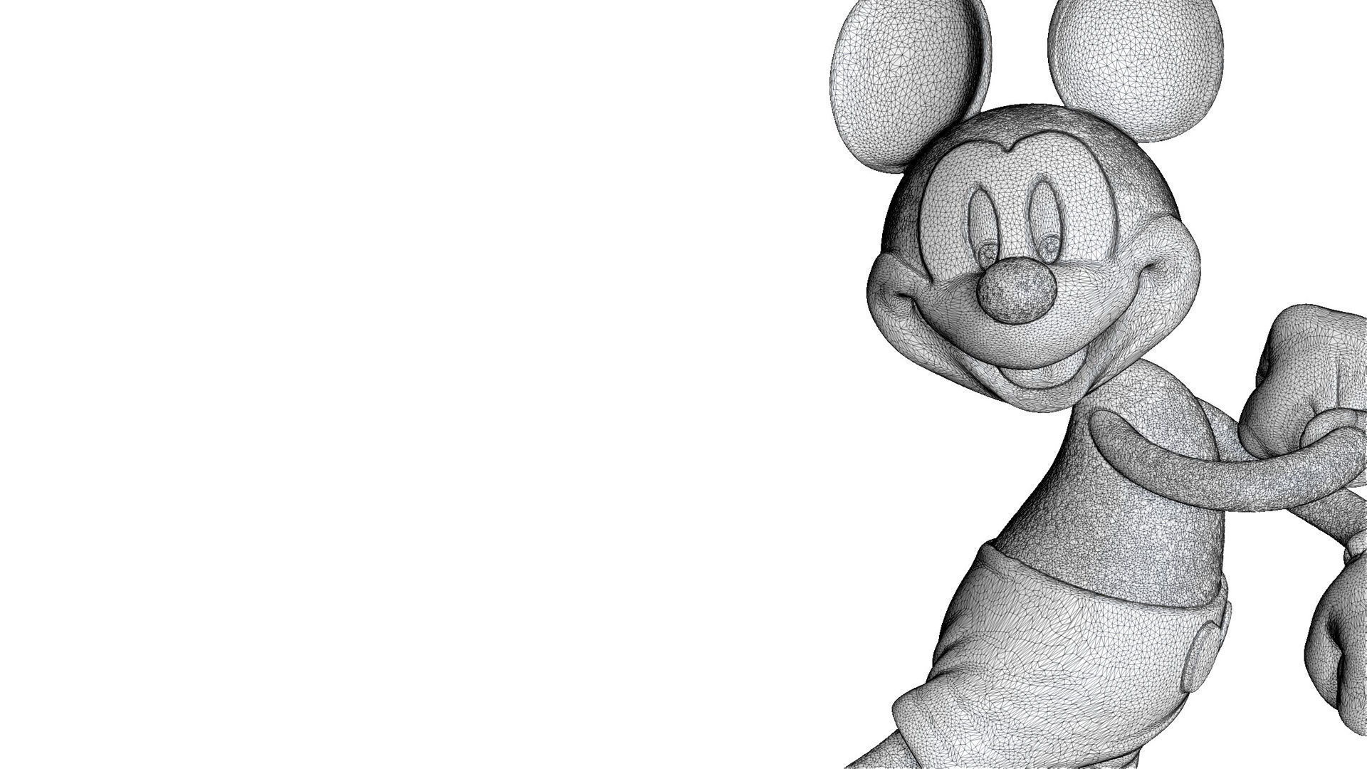 MICKEY MOUSE happy for 3D print STL 3D print model_17