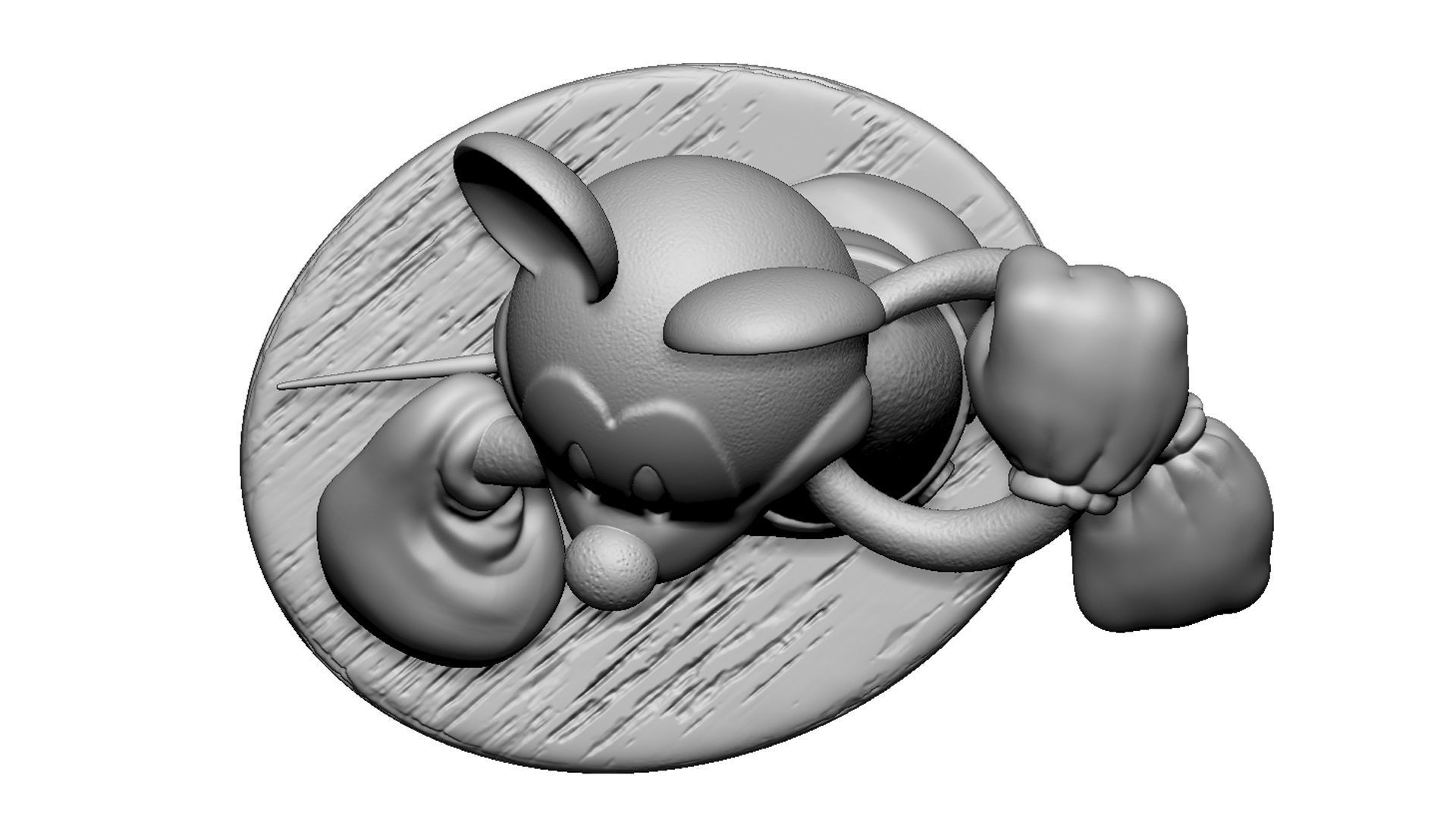 MICKEY MOUSE happy for 3D print STL 3D print model_1