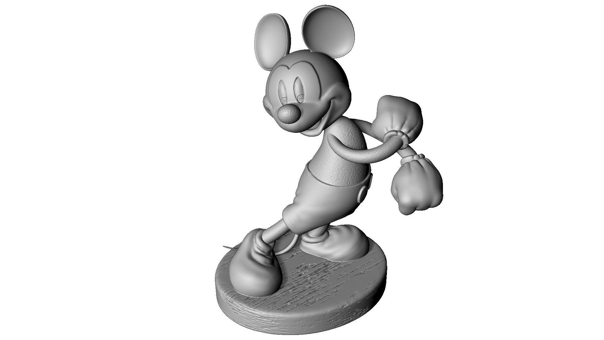MICKEY MOUSE happy for 3D print STL 3D print model_10