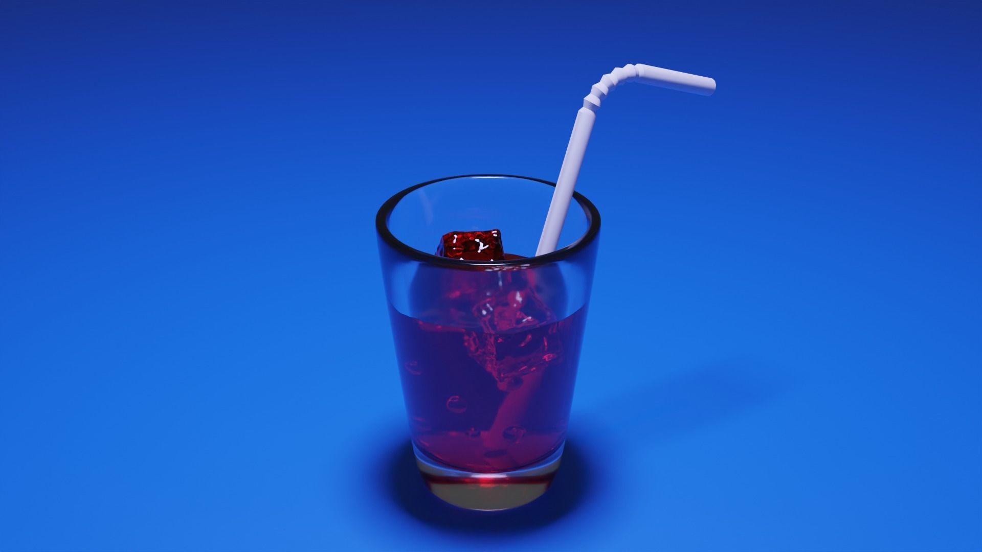  Cocktail with ice  3D model_1