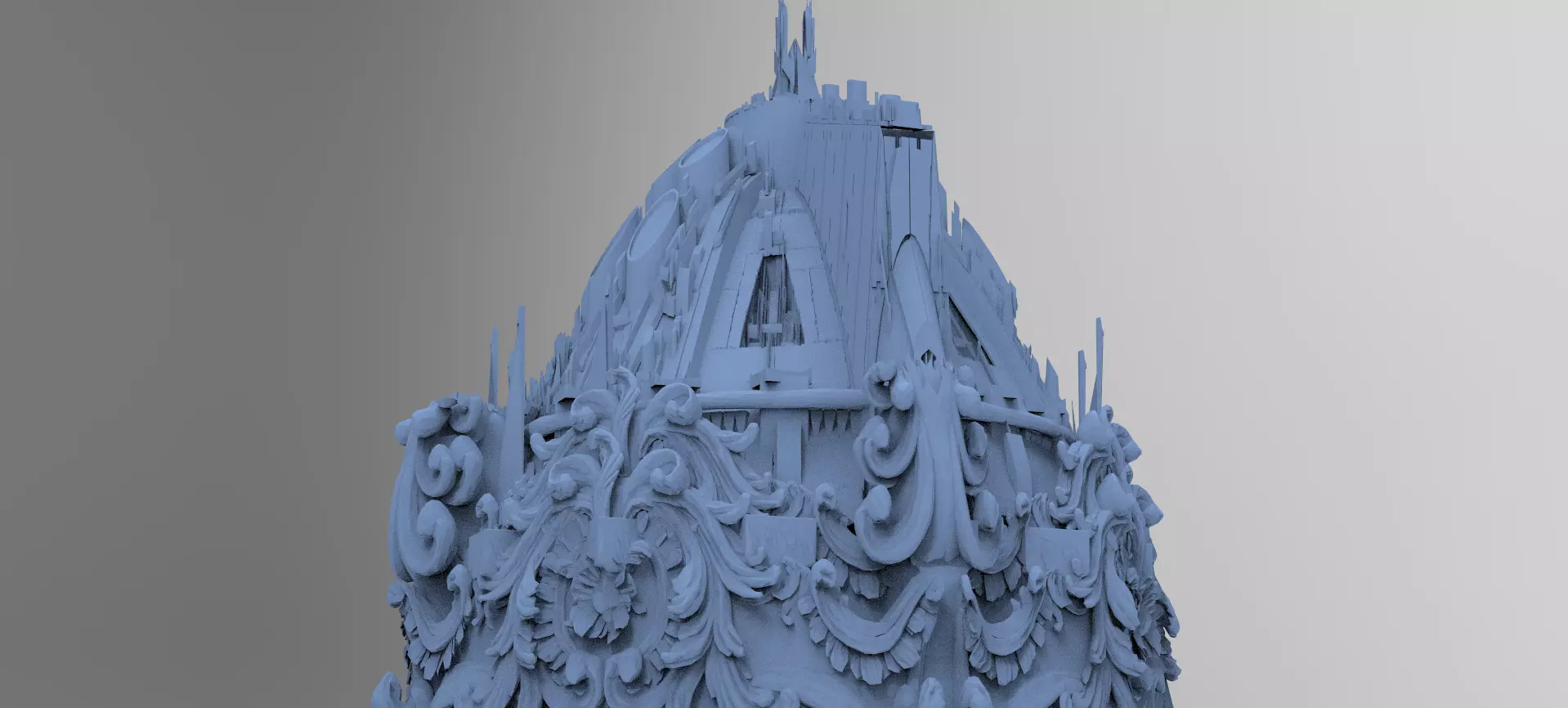 Ocean Cyberpunk Tower 4 3D model