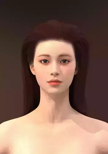 Long hair 010-FV2 for Yuna-FV2 3D model from 3DClo Software