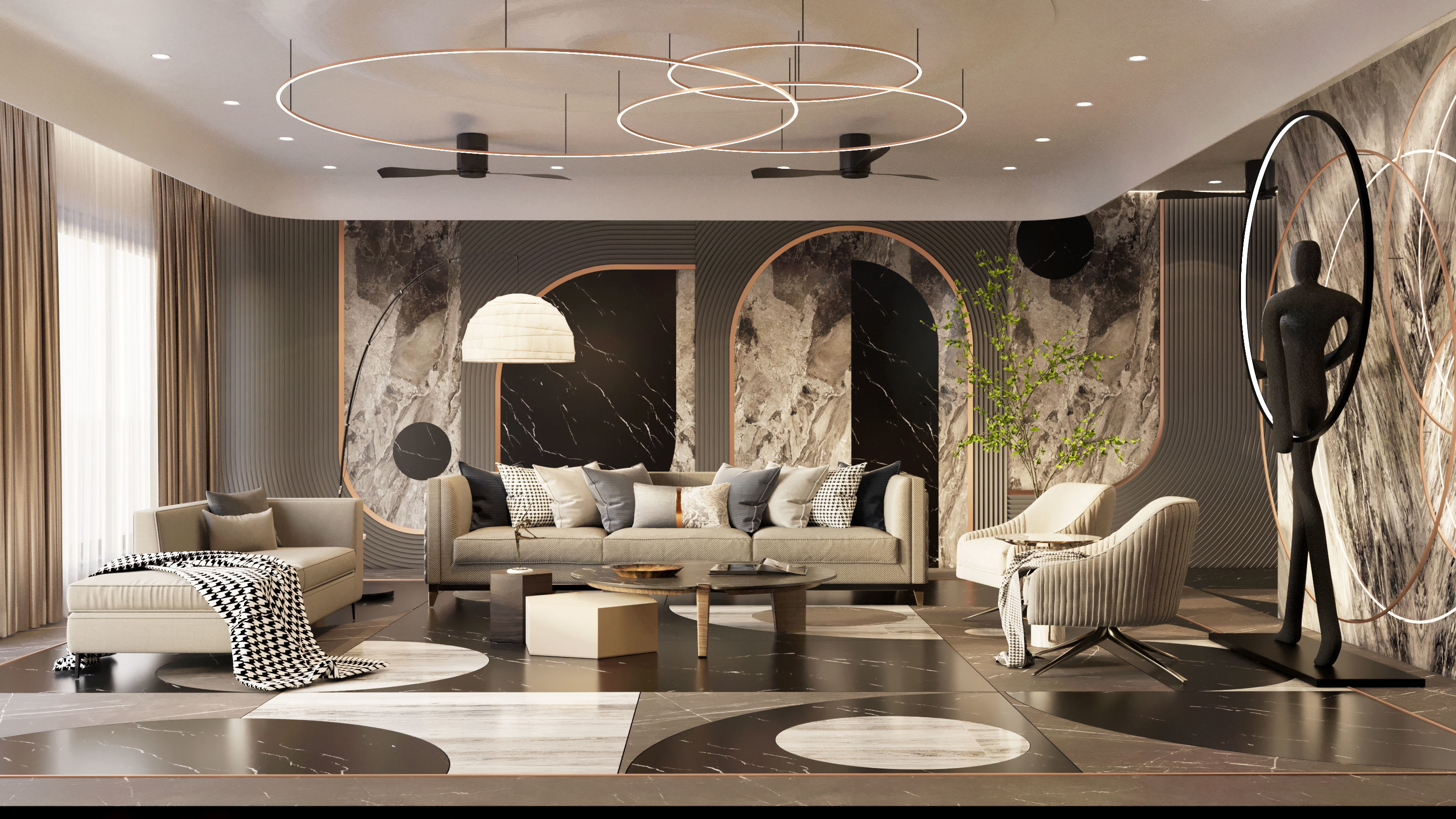 living room and kitchen design scene in 3dsmax corona 3D model 3D model_15