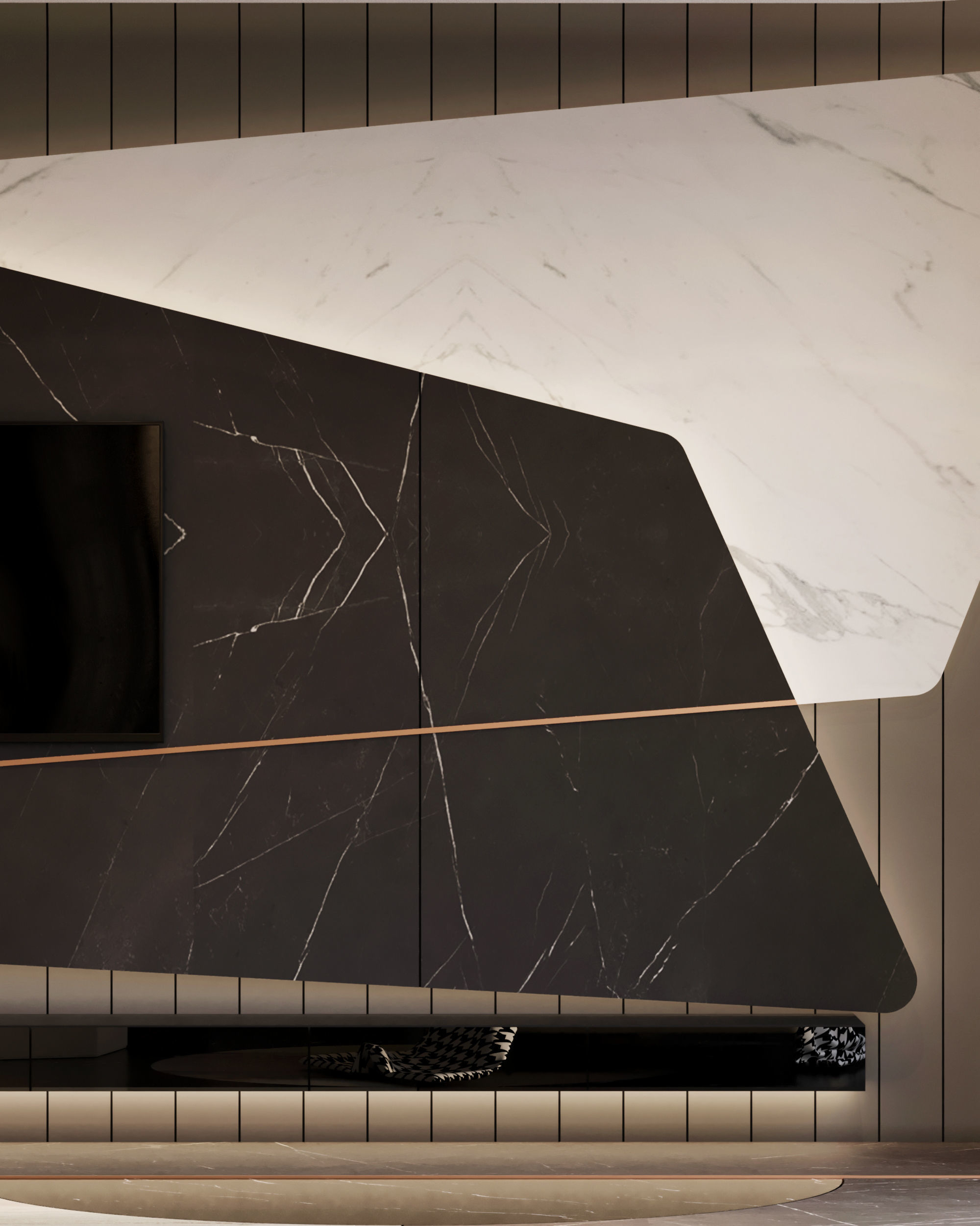 living room and kitchen design scene in 3dsmax corona 3D model 3D model_11