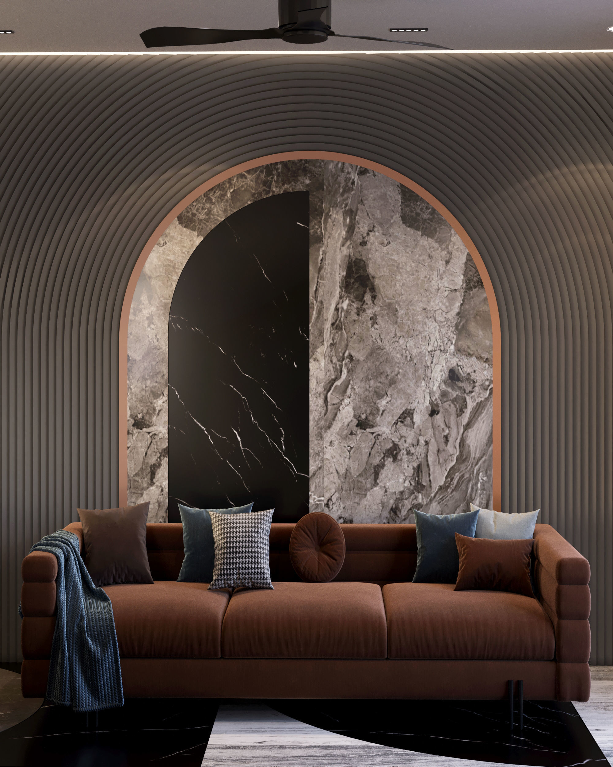 living room and kitchen design scene in 3dsmax corona 3D model 3D model_3