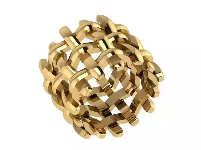 Ring411 gold ring with intricate pattern