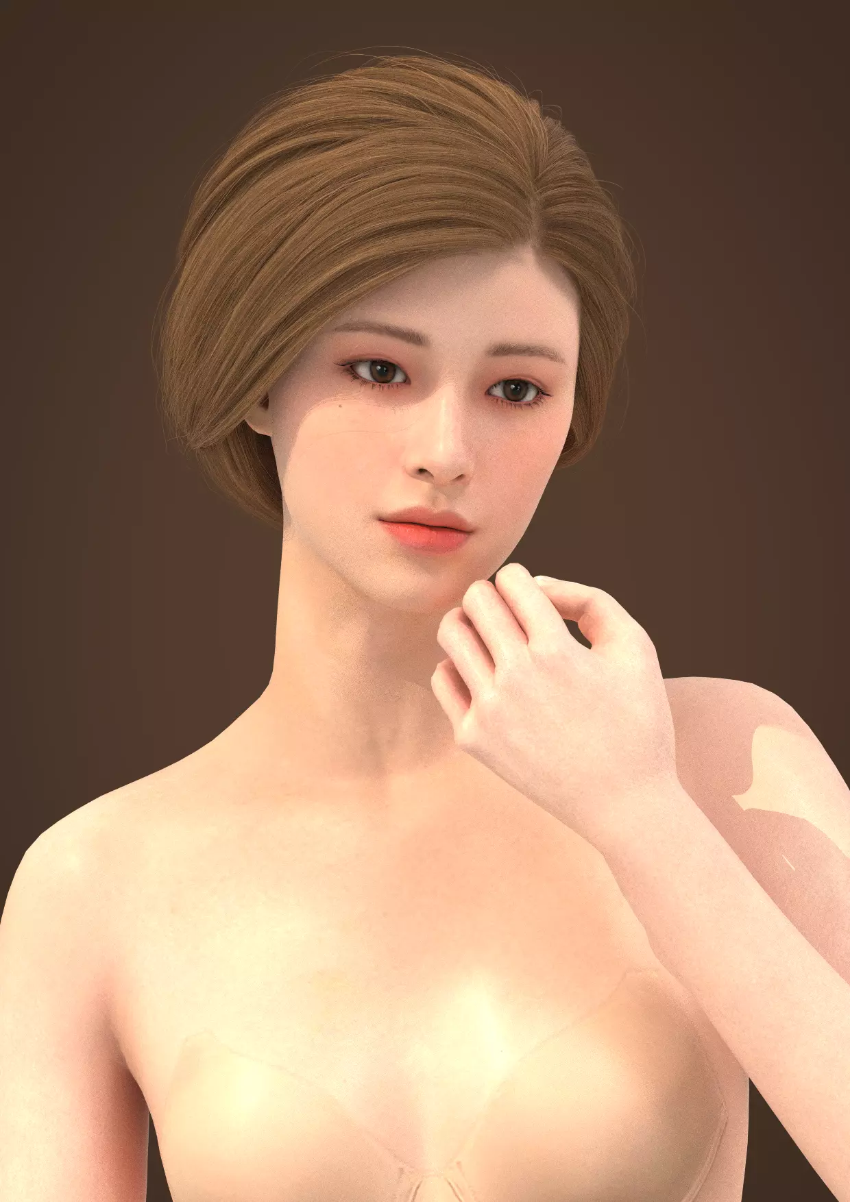 Long hair 012-FV2 for Yuna-FV2 3D model from 3DClo Software 3D model_0