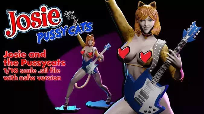 Josie and The Pussycats - 1to10 STL file 3D print model 3D print model
