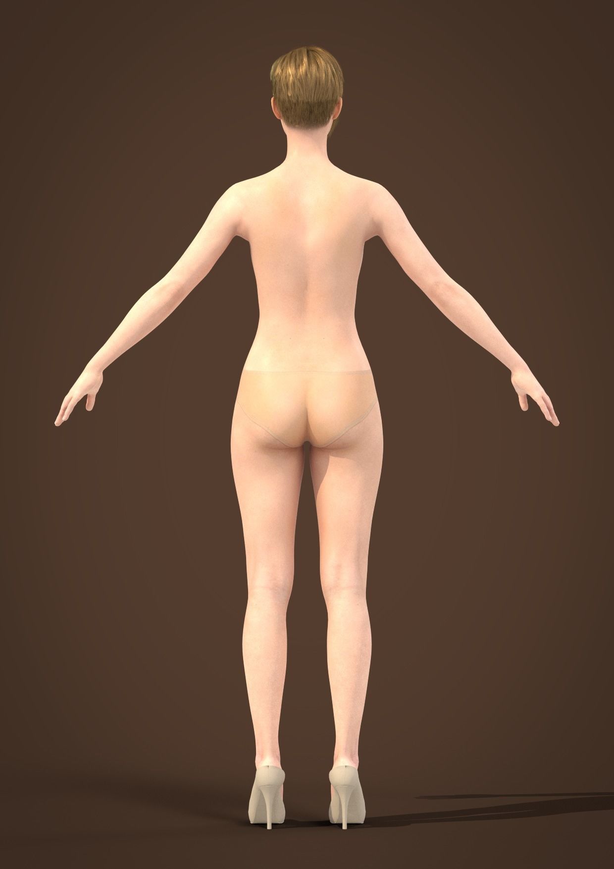 Short hair 029-FV2 for Yuna-FV2 3D model from 3DClo Software 3D model_10
