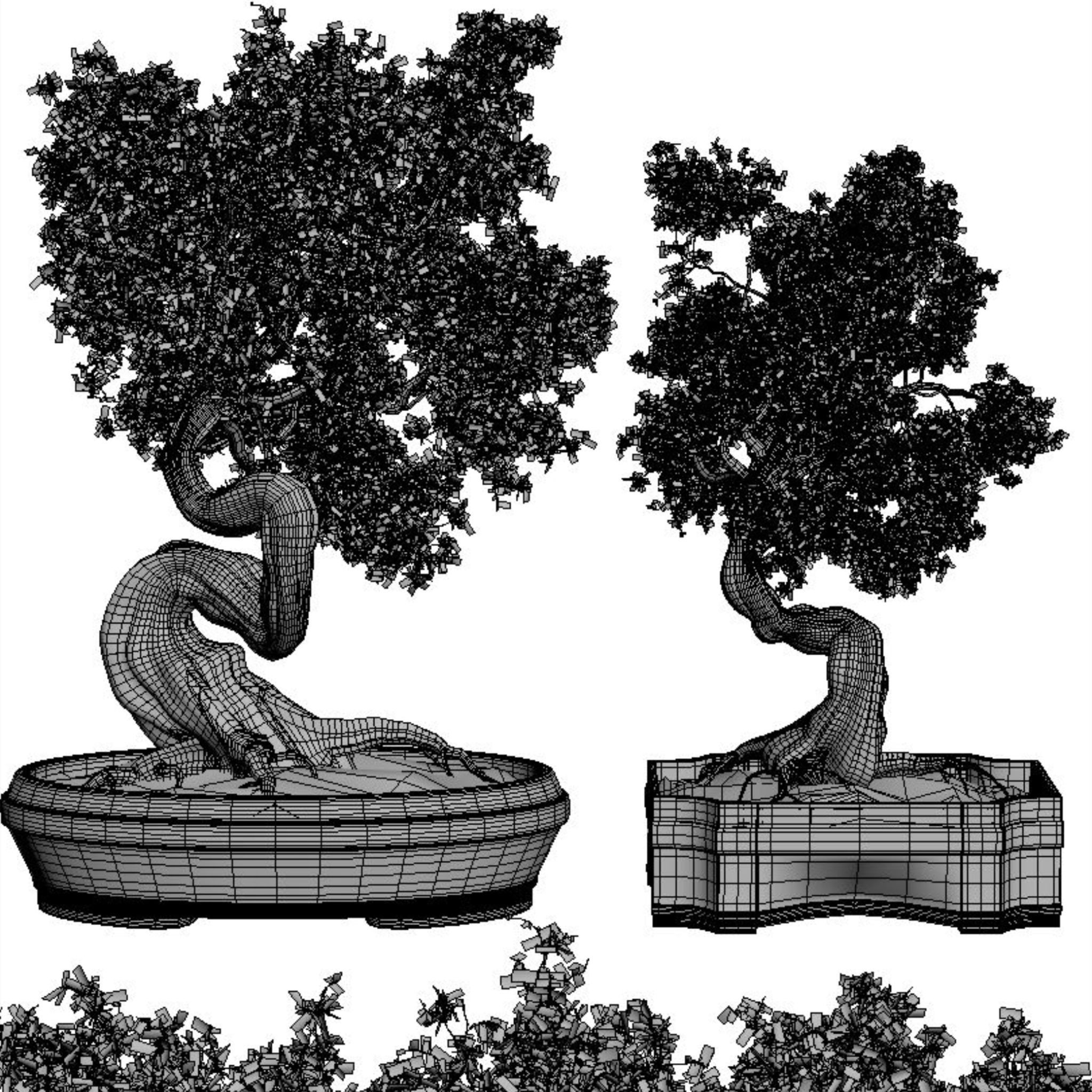 Bonsai Set 01 3D model_3