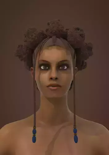 Long hair 030-FV2 for Grace-FV2 3D model from 3DClo Software