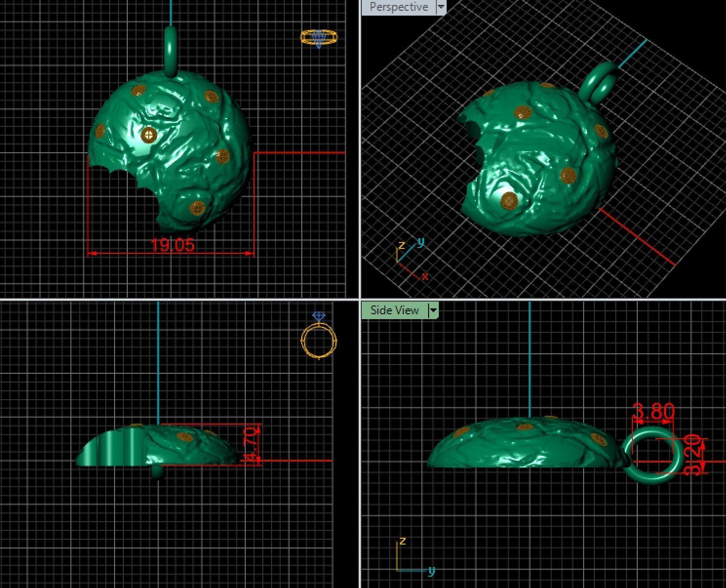 Cookie one bite-V2 3D print model_9