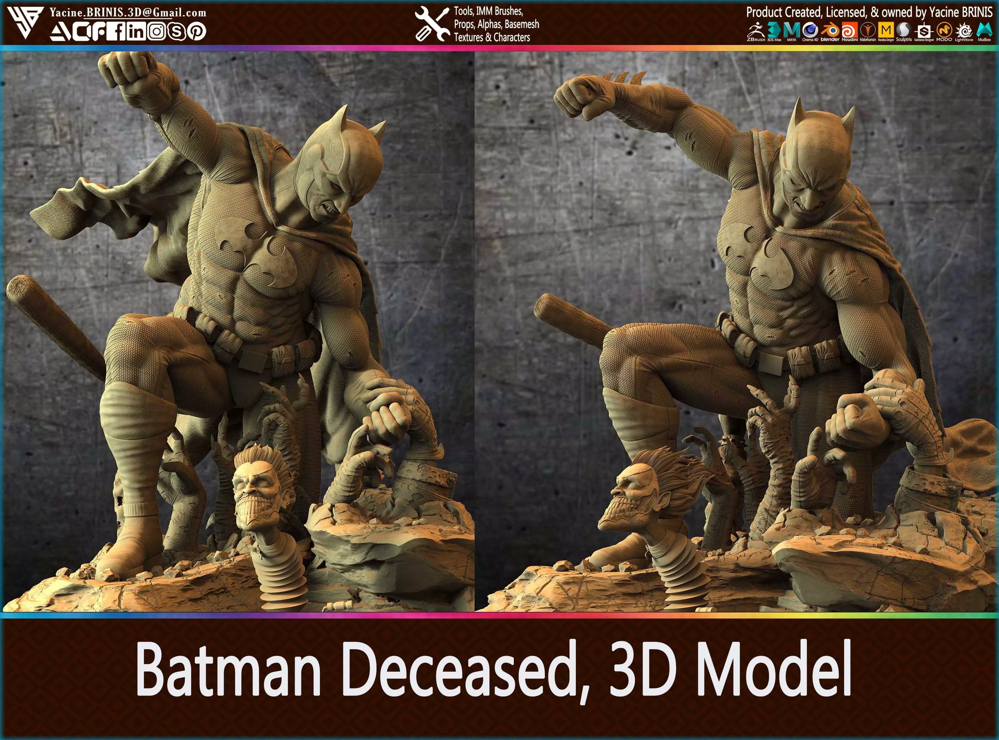 Batman Deceased 3D Model 3D print model_0