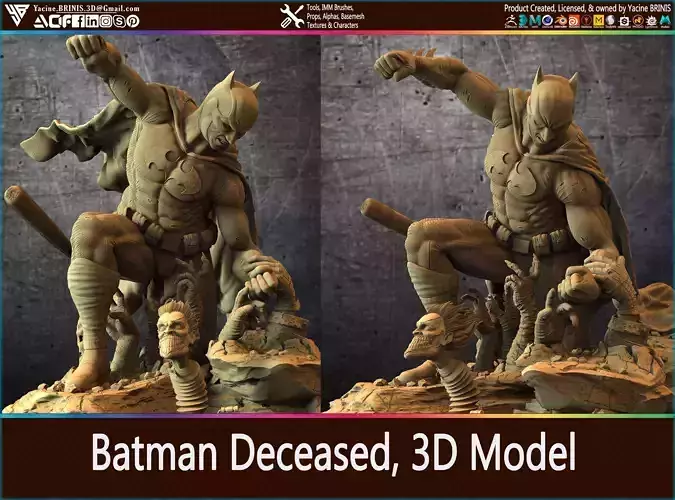 Batman Deceased 3D Model 3D print model