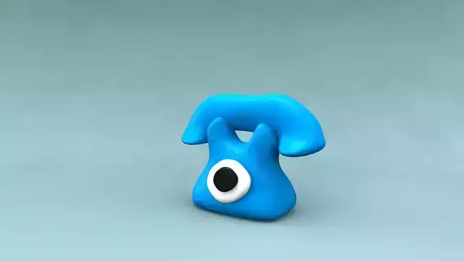 Plasticine phone 3D model