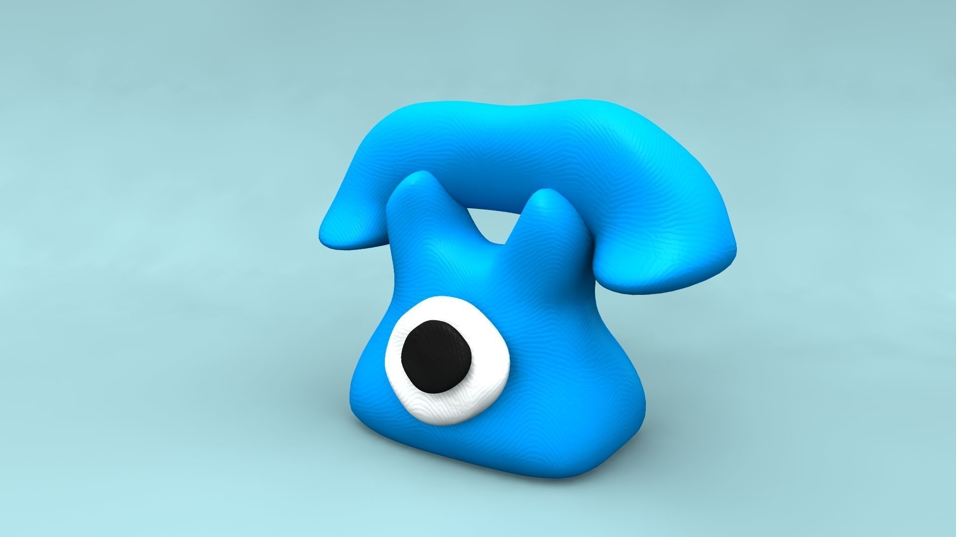 Plasticine phone 3D model_4
