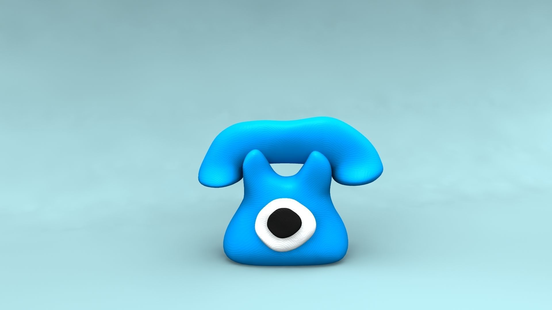 Plasticine phone 3D model_2