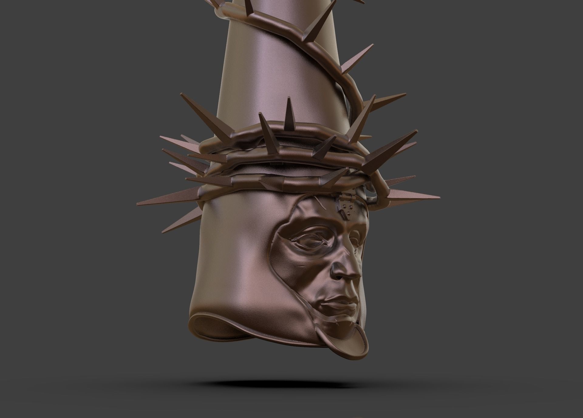 The Penitent One Helmet Blasphemous 3D print model_35