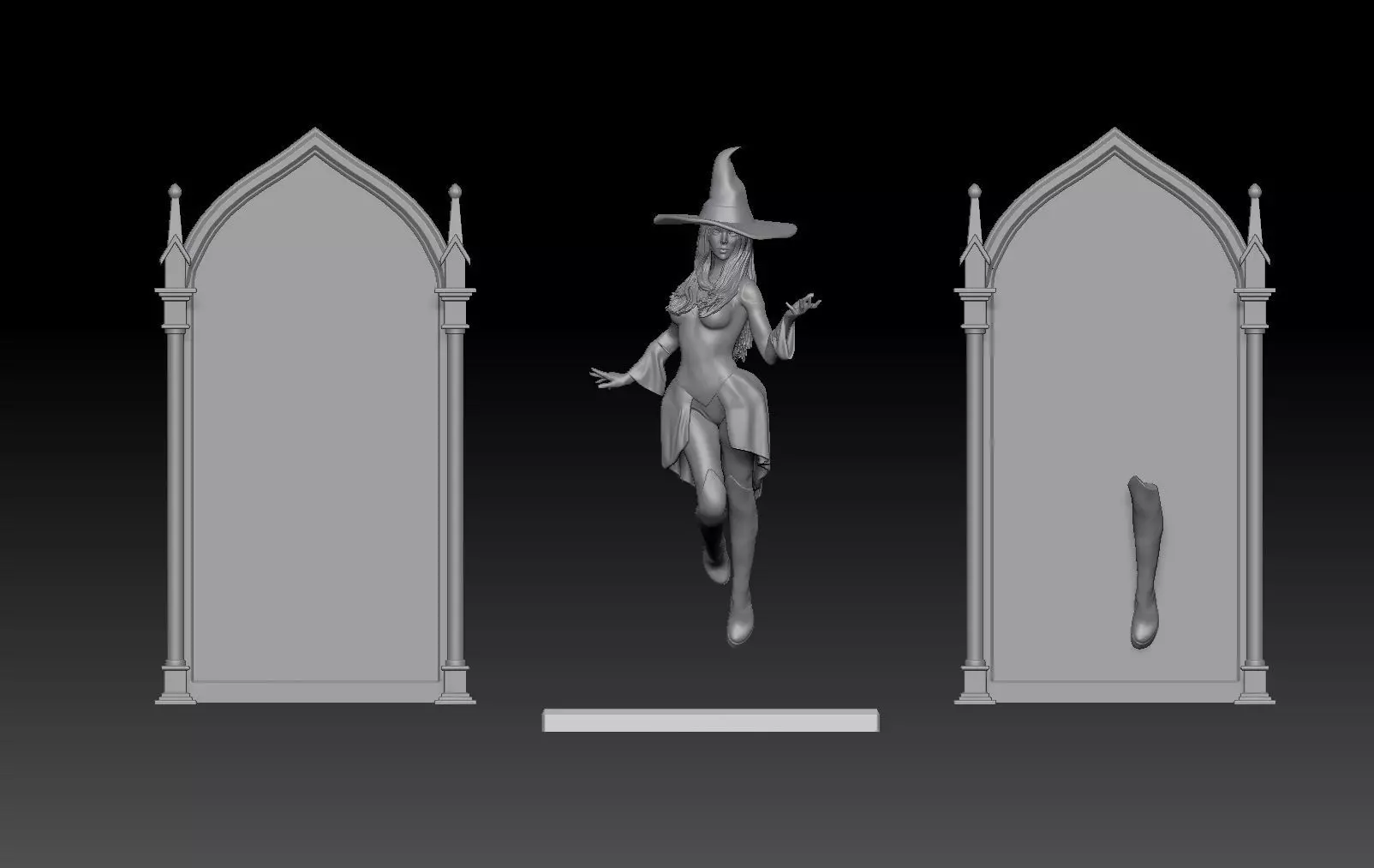 WITCH MIRROR HALLOWEEN 3D print model_0