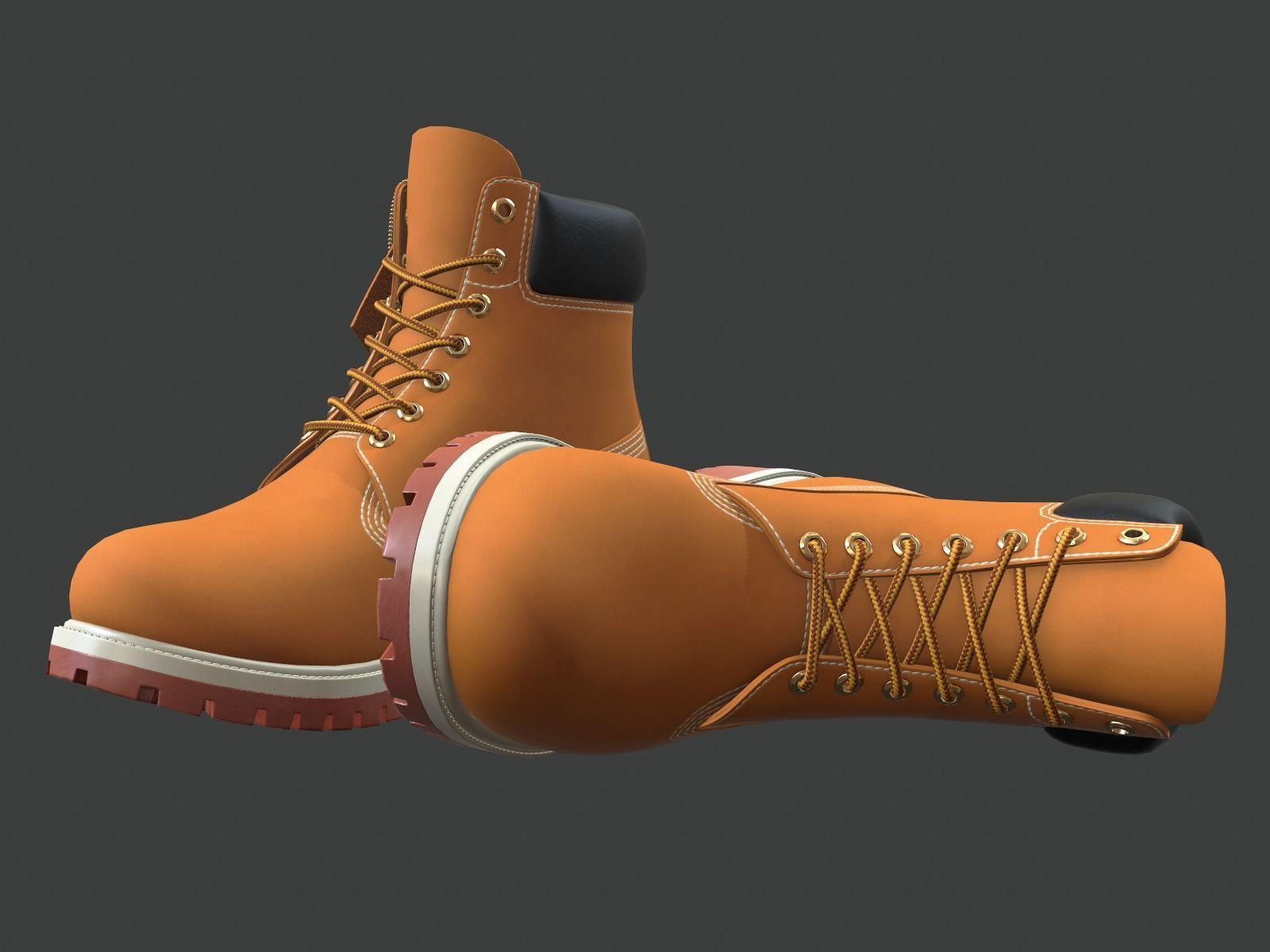 Timberland Premium 6-inches waterproof boots Low-poly 3D model_2