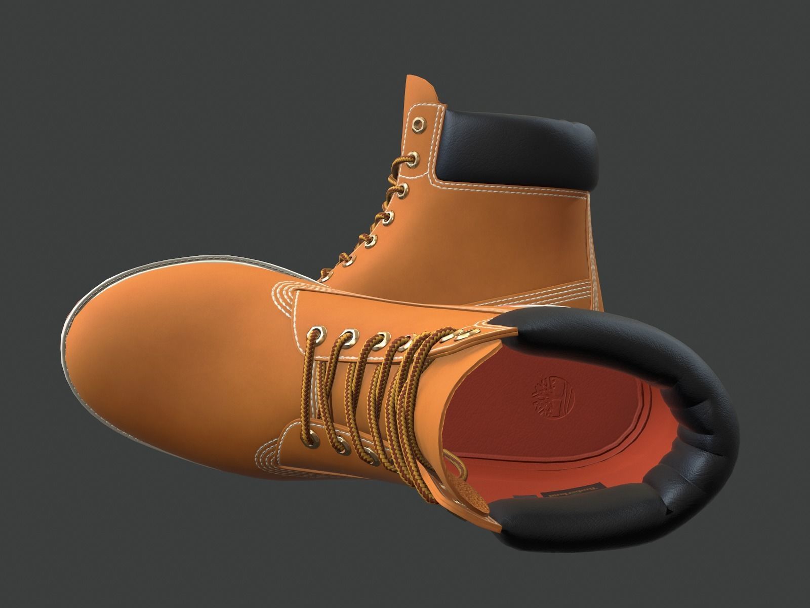 Timberland Premium 6-inches waterproof boots Low-poly 3D model_4