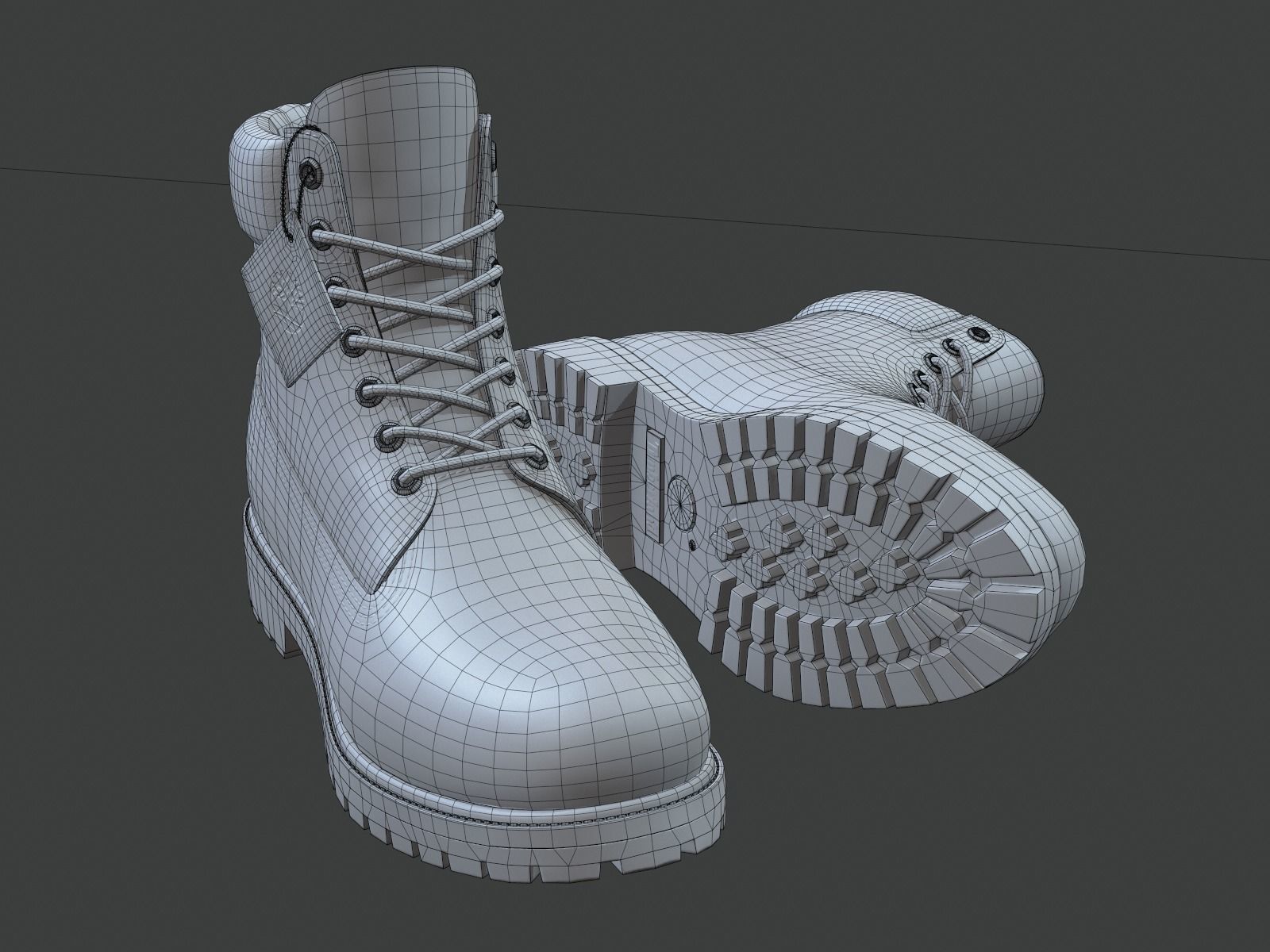 Timberland Premium 6-inches waterproof boots Low-poly 3D model_11