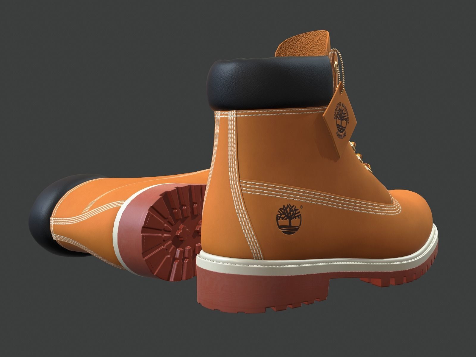 Timberland Premium 6-inches waterproof boots Low-poly 3D model_7