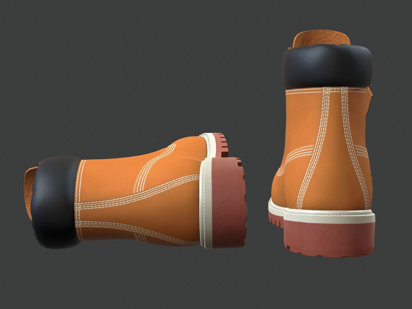 Timberland Premium 6-inches waterproof boots Low-poly 3D model_6