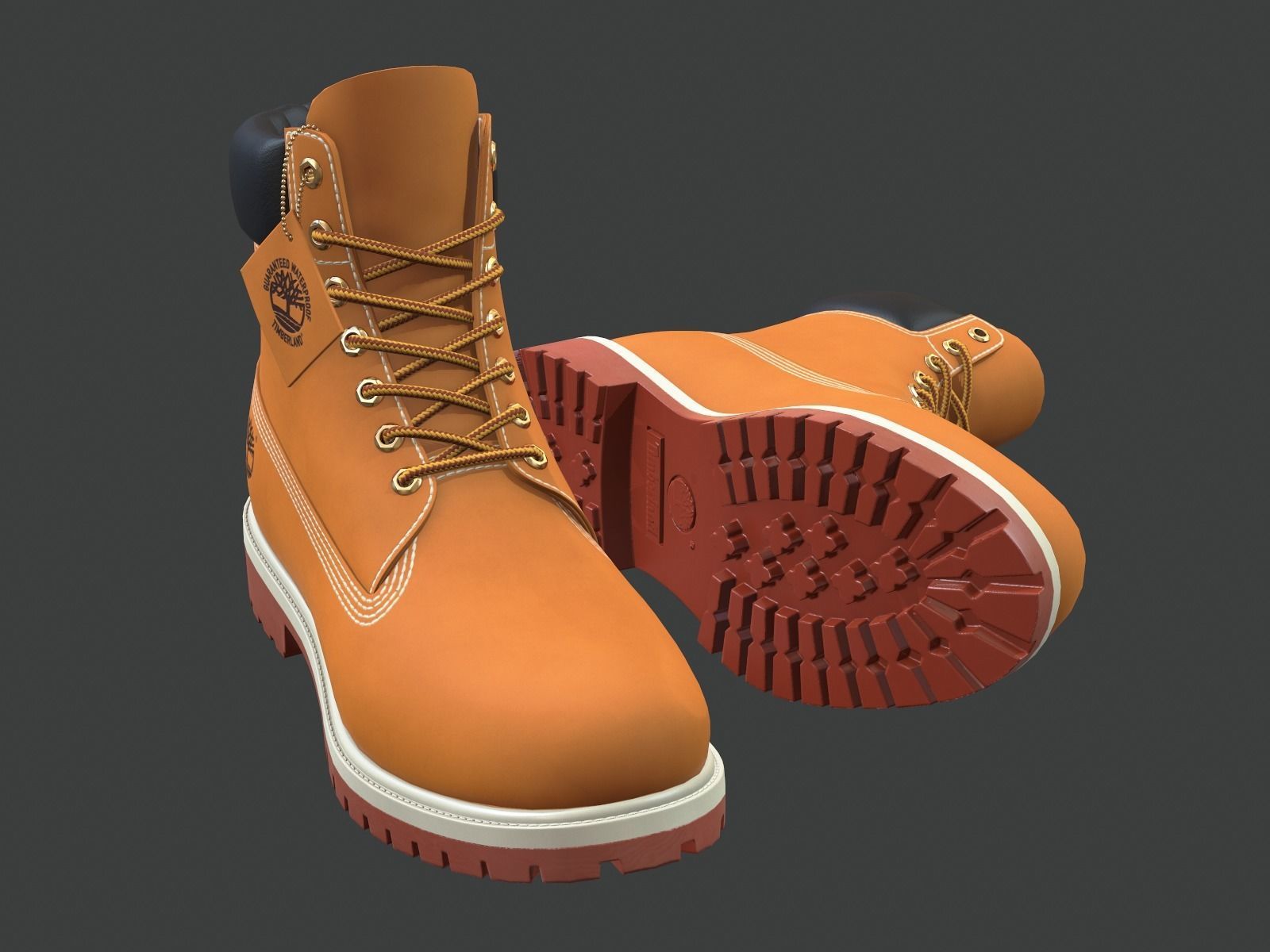 Timberland Premium 6-inches waterproof boots Low-poly 3D model_10