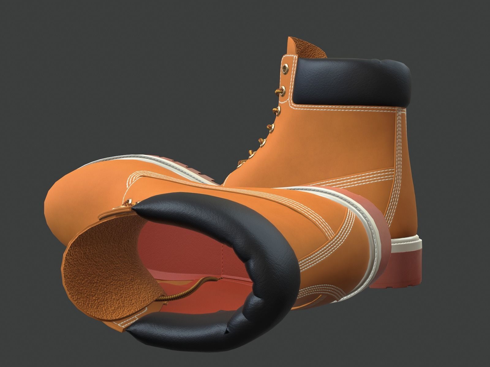 Timberland Premium 6-inches waterproof boots Low-poly 3D model_5