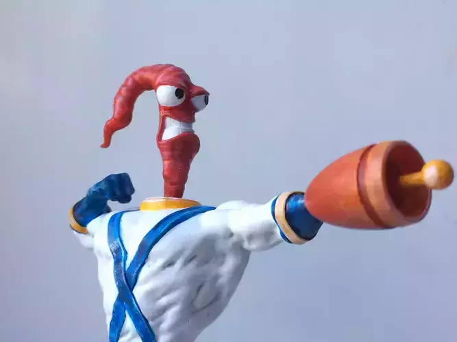EARTHWORM JIM FOR 3D PRINT STL 3D print model