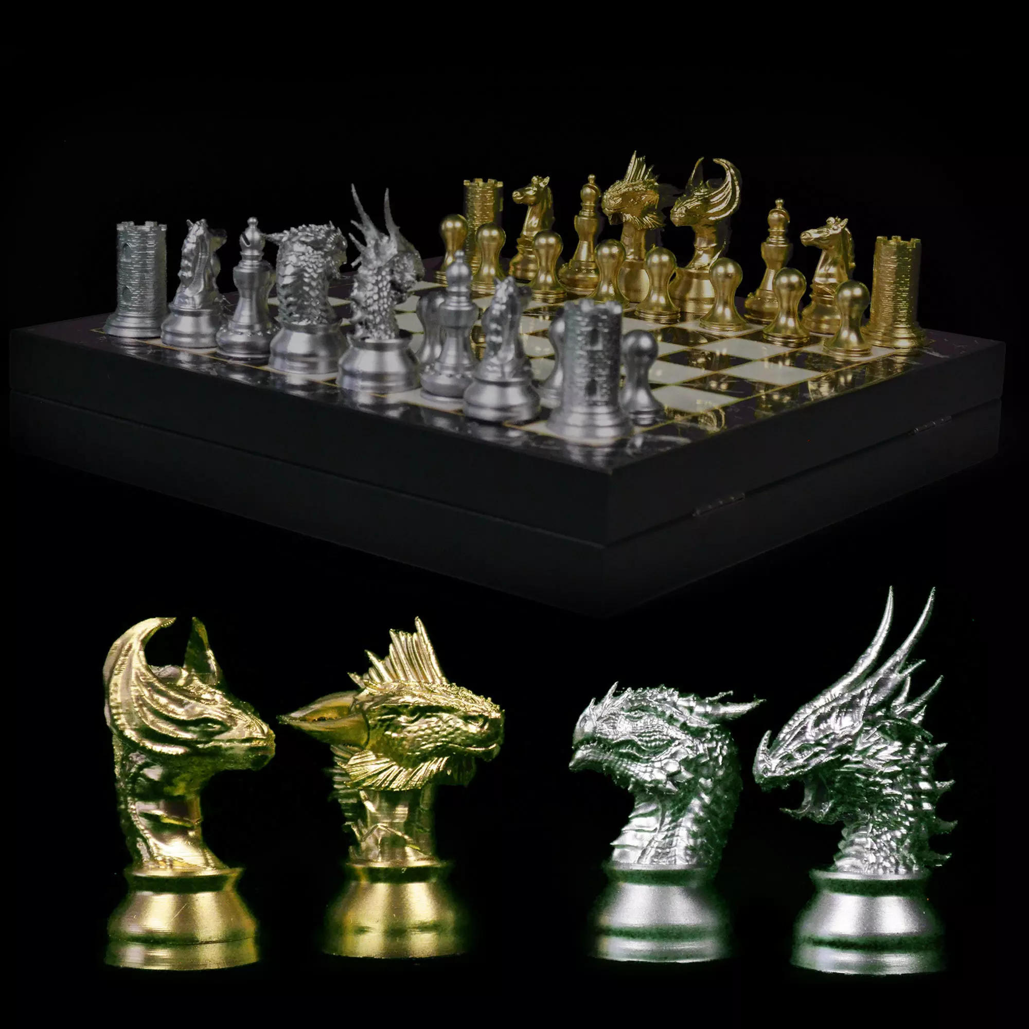 Dragon Chess Set-Dragon Chess Pieces 3D print model_0