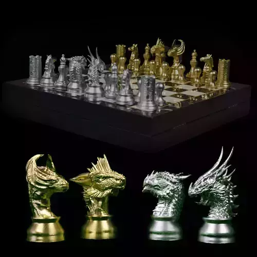 Dragon Chess Set-Dragon Chess Pieces 3D print model