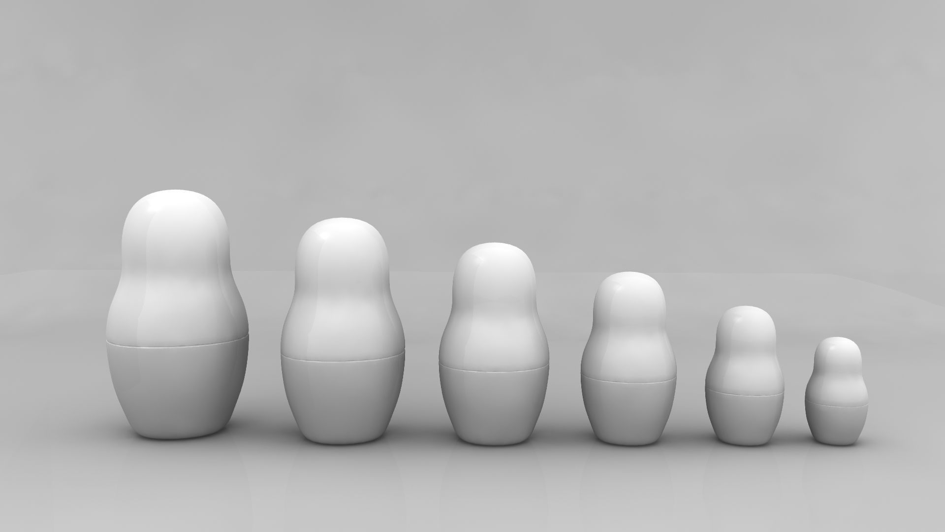 Babushka matryoshka dolls 3D model_8