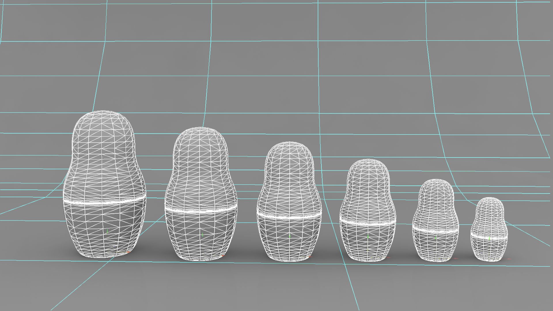 Babushka matryoshka dolls 3D model_9