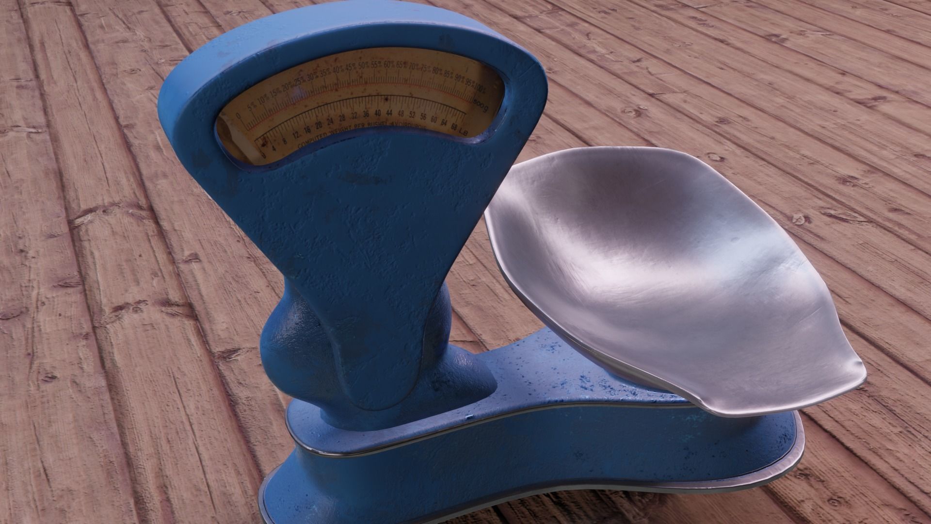 Old vintage scale Low-poly 3D model_2