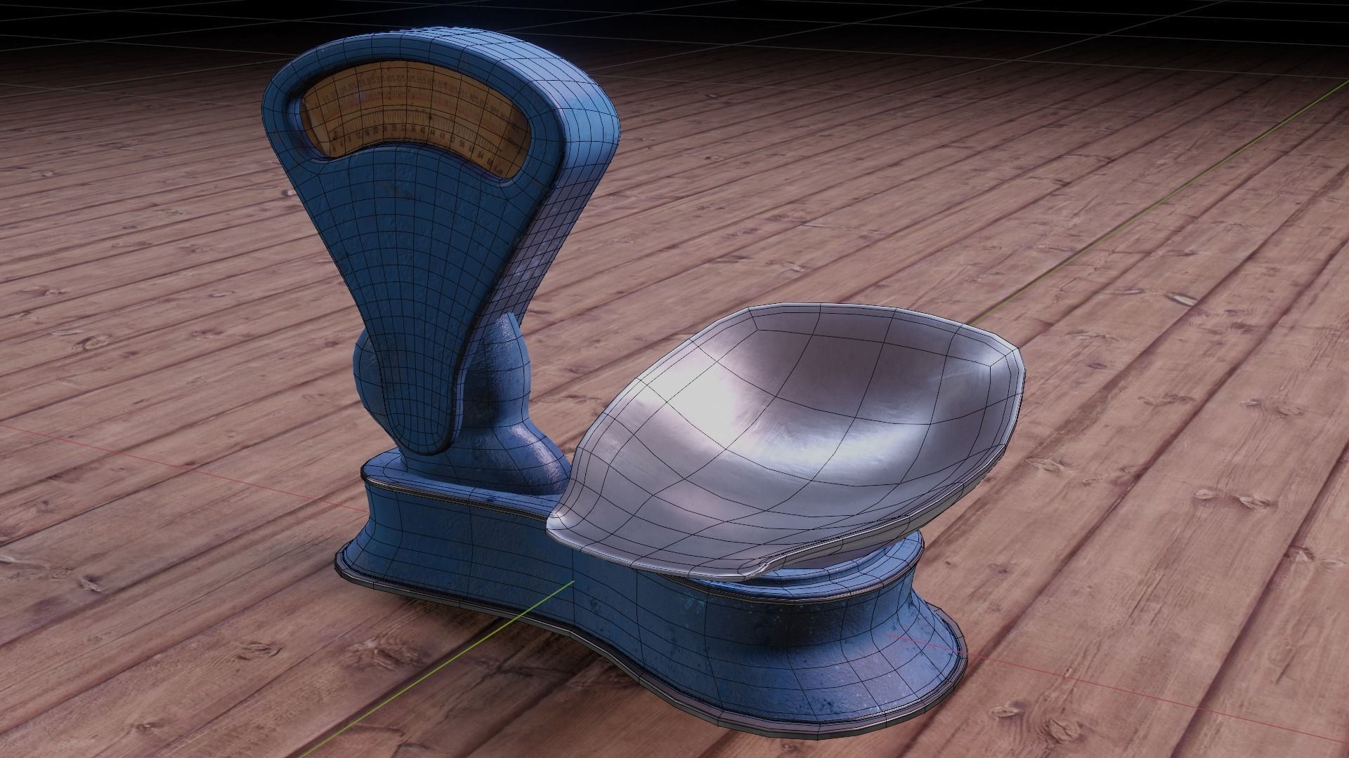 Old vintage scale Low-poly 3D model_4