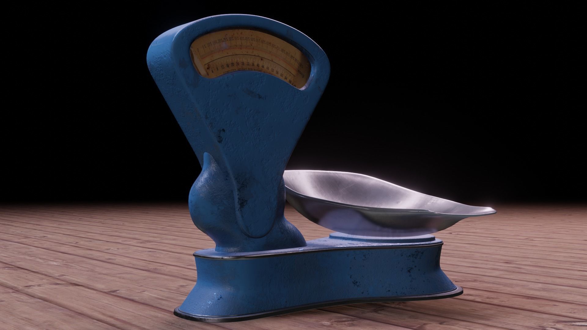 Old vintage scale Low-poly 3D model_1