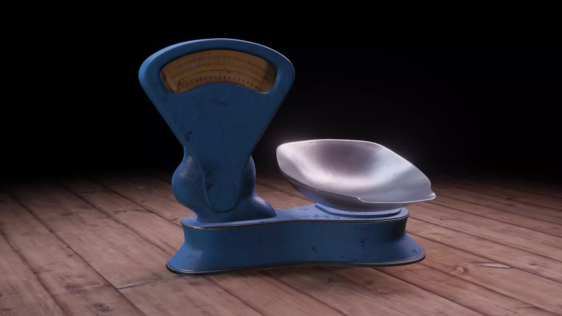 Old vintage scale Low-poly 3D model_0